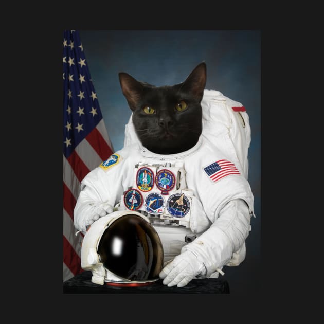 Black Cat Astronaut (Nasa Employee Photo) by treszurechest