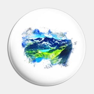 Mountain Range Painting Pin