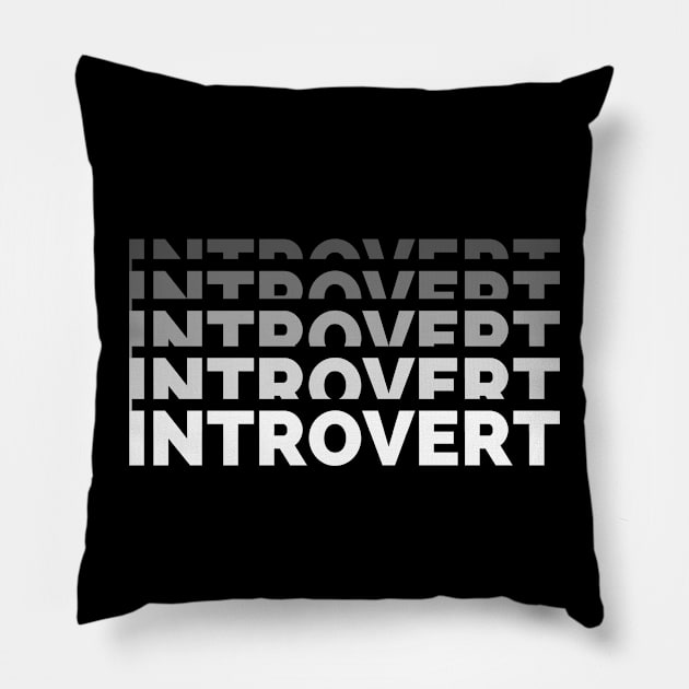 Introvert Stacked Pillow by Quiet Things Said Out Loud