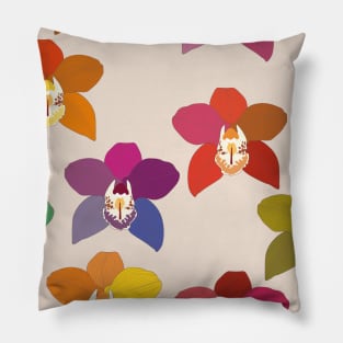 Cymbidium rainbow orchids/blue orchid flower/tropical moody/large scale/summer time/cotton/cymbidium/ orchids/orchid lines Pillow