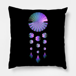 Dream Catcher | Nebula Graphs Pink Blue Green (Black) Pillow