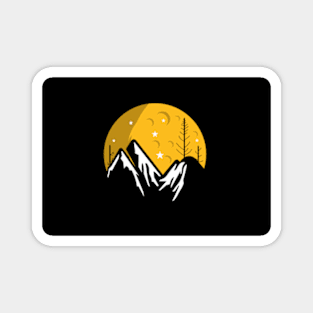 Retro Mountain Magnet