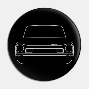 Simca 1501 classic car white outline graphic Pin