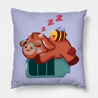 sleeping Ramo Grande cow Pillow