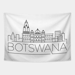 Botswana Minimal Skyline Tapestry