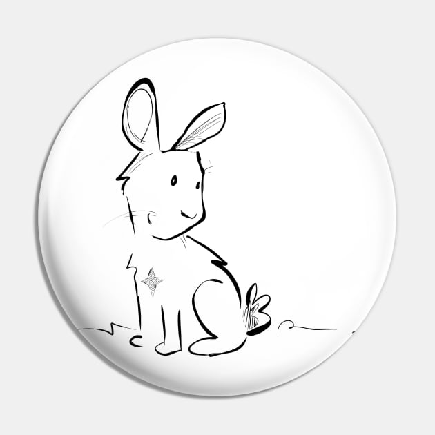 Content Bunny Pin by Jason's Doodles