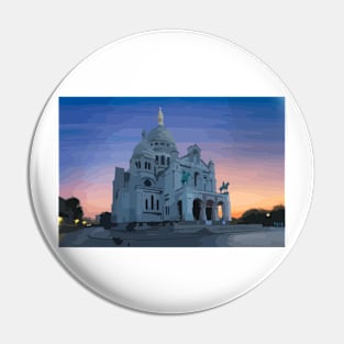 Sacre Coeur Painting Pin