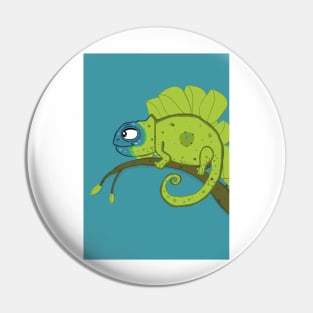 Camo-Chameleon Pin