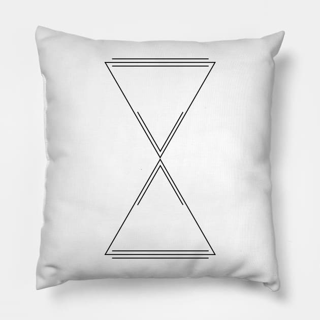 Geometric abstract sand clock Pillow by ellen