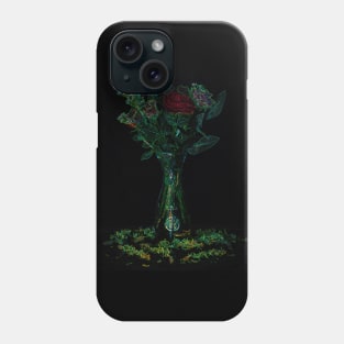 Black Panther Art - Flower Bouquet with Glowing Edges 7 Phone Case