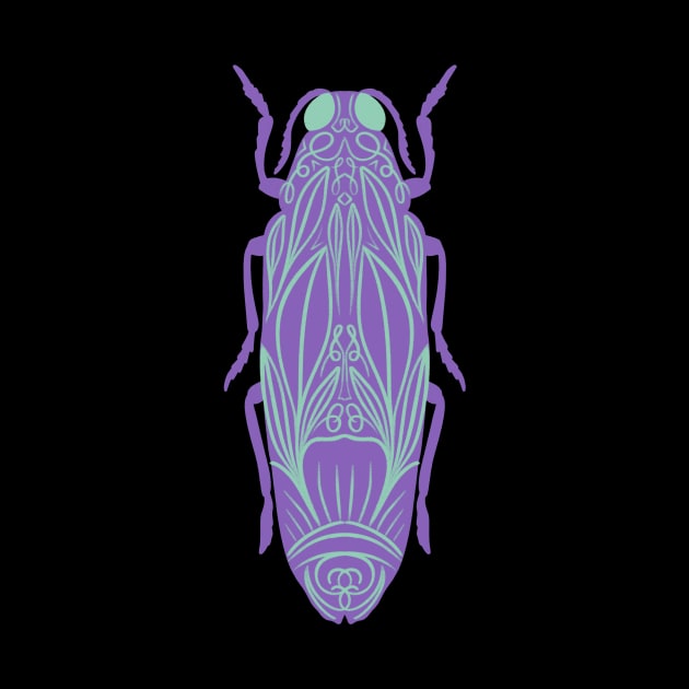 Purple Beetle by Palindrome Art