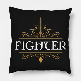 RPG Fighter Fighters Warrior Dungeons Crawler and Dragons Slayer Pillow