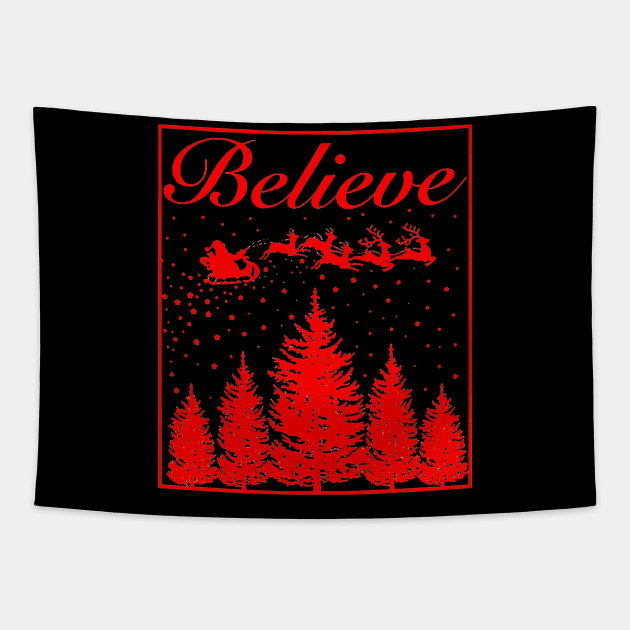 believe santa Tapestry by crackdesign