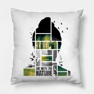 Minimalistic Abstract Nature Woman Pillow