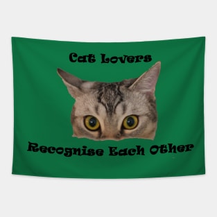 Cat lovers recognize each other Design Tapestry