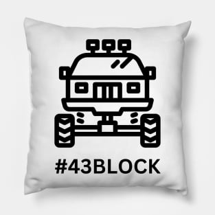 43 Block Rally Driver Pillow