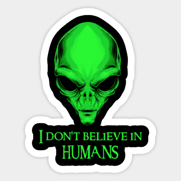 Green Alien Face Alien Aufkleber Teepublic De