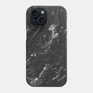 Monochrome abstract black-gray-white watercolor graphite background. Hand-painted texture splashes drops of paint paint smears. Best for the print fabric poster wallpaper cover wrapping and packaging. Phone Case