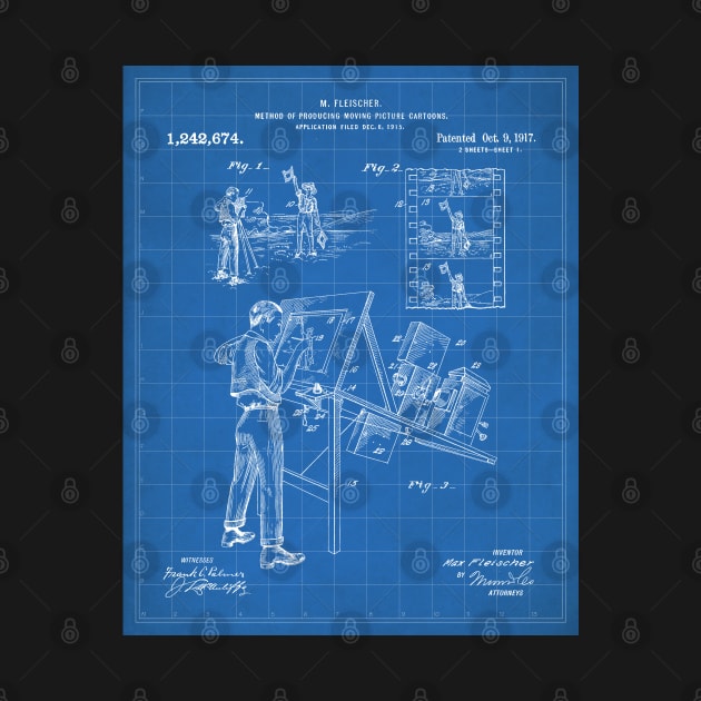 Animation Patent - Cartoonist Home Theater Art - Blueprint by patentpress