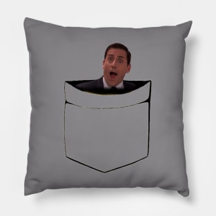 Michael Scott Steve Carell The Office Funny Pocket T-Shirt Pillow