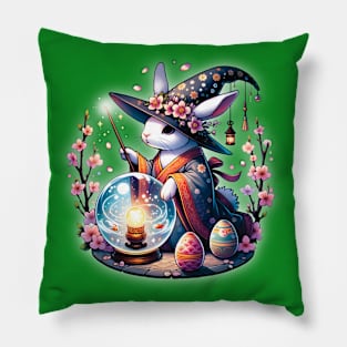 Cute Easter Bunny Magician Pillow