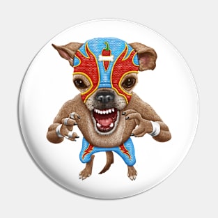 Loco Chihuahua Wrestler Pin