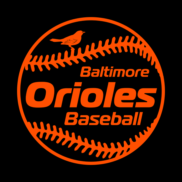 Orioles 80s Retro Ball by Throwzack