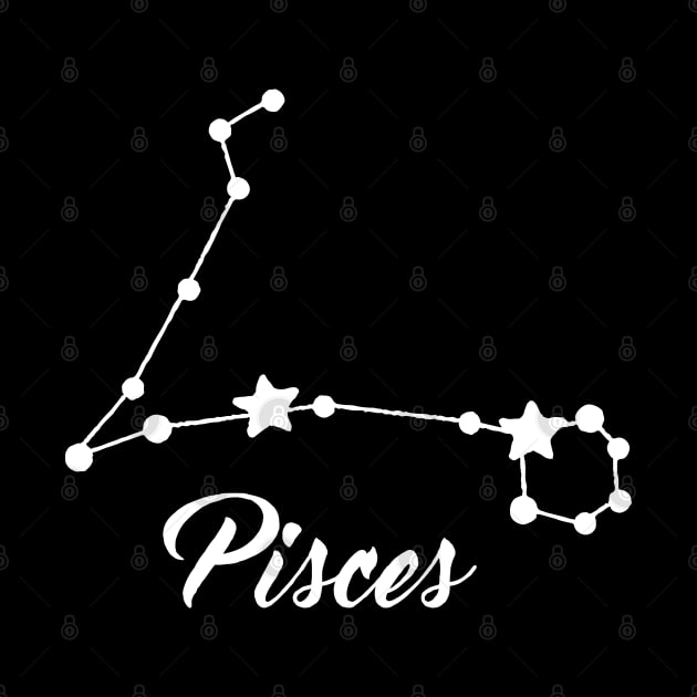 Pisces - White print by smgonline