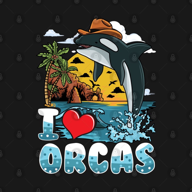 I Love Orcas Killer Whale by E