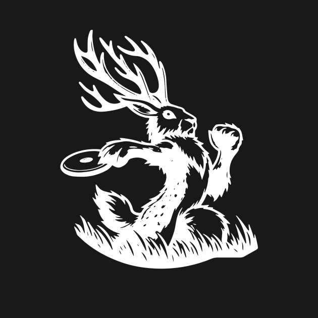 Jackalope Playing Disc Golf by HumorbyBrian