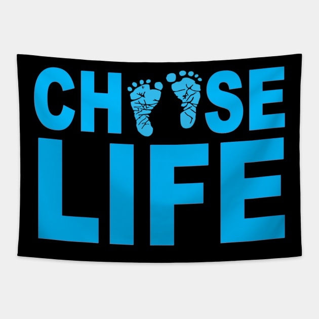 Choose Life Boy Blue Tapestry by T-Expressions