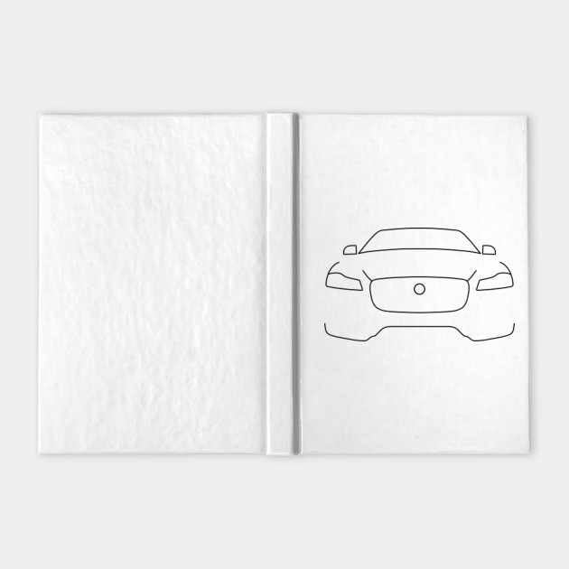 Jaguar Xf Outline Graphic Black Jaguar Notebook Teepublic