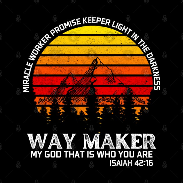 Waymaker Miracle Worker Promise Keeper of Vintage Christians by AE Desings Digital