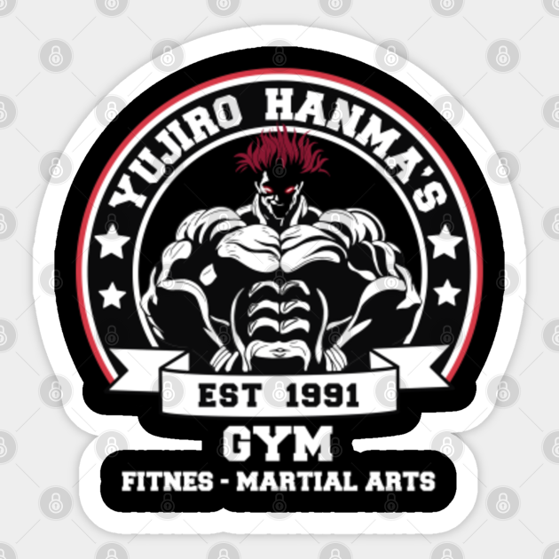 Yujiro hanma gym - Gym - Sticker