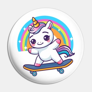 Unicorn Skateboarding Pin