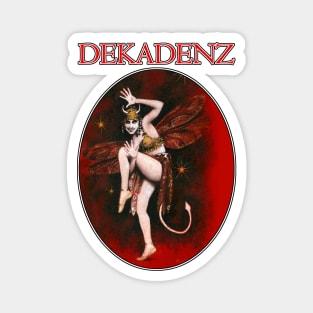 Dekadenz Vintage Dancing Devil Girl Design Magnet