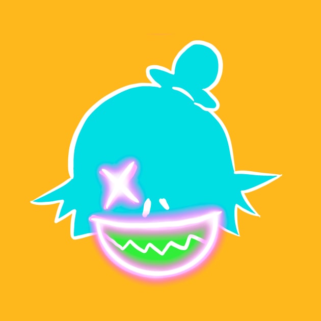 Clown shoppe logo smiling bright clown laughing teeth by ScaryClownShoppe