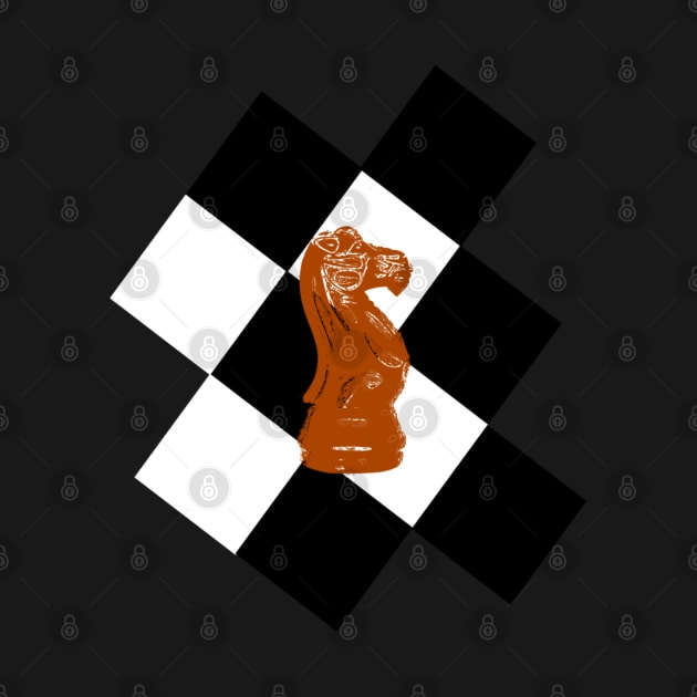 Chess knight design by artbyluko
