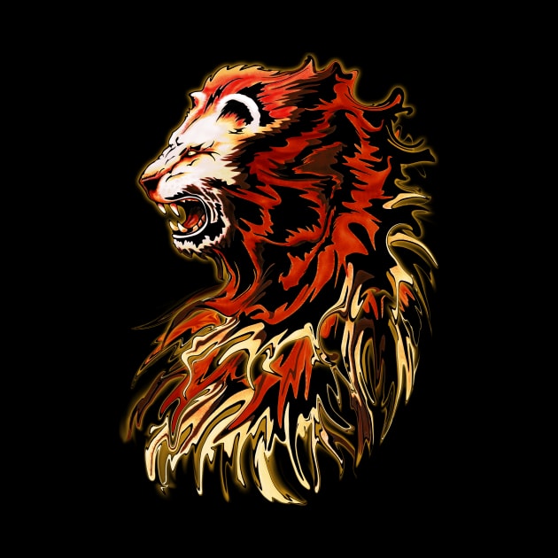 King Lion Roar by BluedarkArt