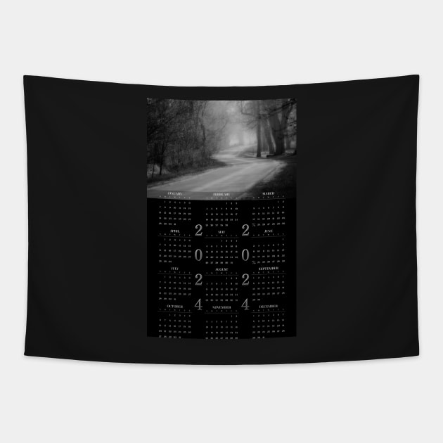 Country Road • 2024 Year-at-a-glance Calendar Tapestry by photoclique