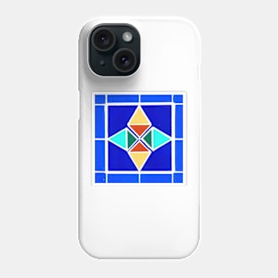 Inverted Stained Glass Crystal Geometric Abstract Acrylic Painting Phone Case