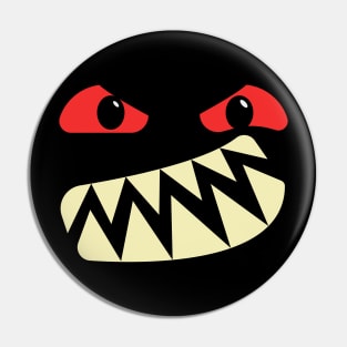 Angry monster face Pin