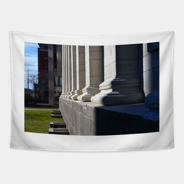 Ionic Column Feet, Dayton Courthouse Tapestry by seacucumber