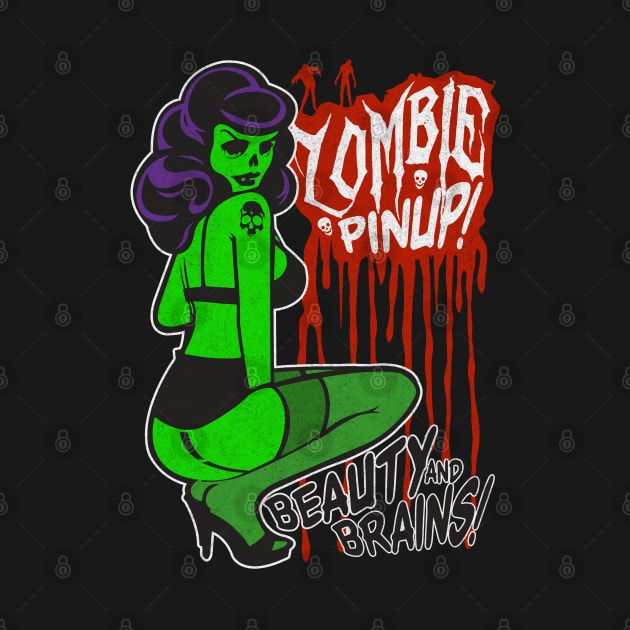 Bombshell Zombie Pinup by deerokone