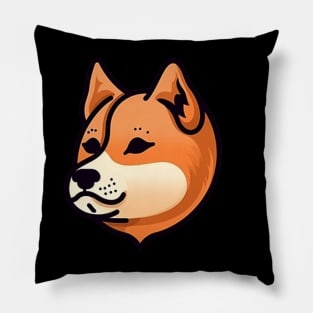 Cute Minimal Shiba Inu dog, Shiba Lover Pillow