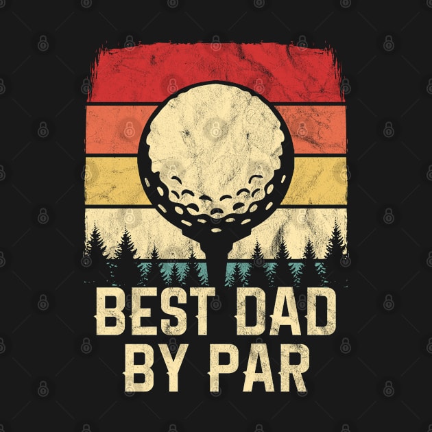 Vintage Best Dad By Par Retro Golfer by HCMGift