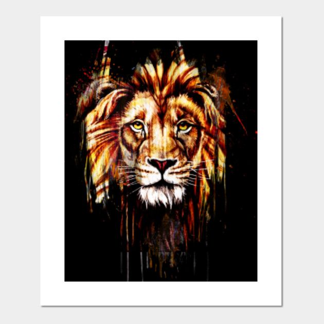 Lion Head Painting Lion King Lion Face Posters And Art Prints
