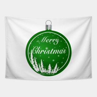 Green Christmas Ornaments matching Tapestry