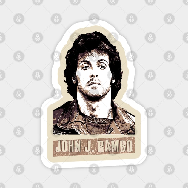 John J. Rambo | Sylvester Stallone || Vintage 80s Movie Magnet by Nana On Here