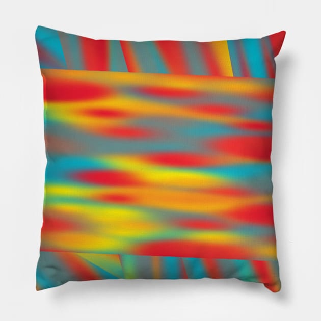 Tie Die Rainbow Vibes Pillow by TintedRed